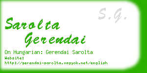 sarolta gerendai business card